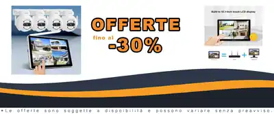 Kit Sicurezza WiFi SriHome 4 Camere 5MP Monitori