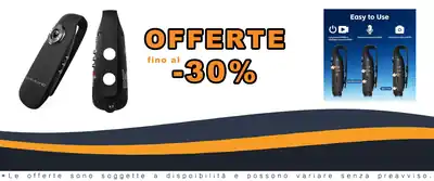 Canna Camera Portatile con Rilevamento Motivo e Registrazione un Toccata, Durata Fino a 7 Ore, Connessione OTG fino a 512 GB