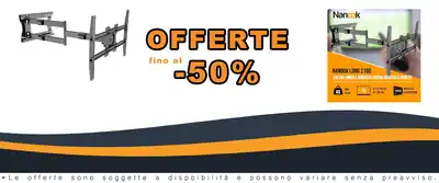 Nanook 2100 Supporto per TV da parete con estensione lunga fino a 100 cm