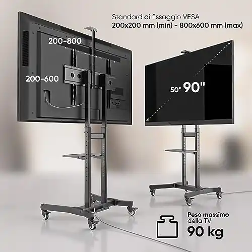 Onkron TS1891-B Pannellificio TV da Pavimento 50-90 Pollici - Dettaglio